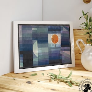 Klee Wall Art, Herbstbote (1922), Zeitgenössische quadratische Kunst, abstrakte Kunst, surrealistisches Poster, einzigartiger Kunstdruck, Geschenkidee