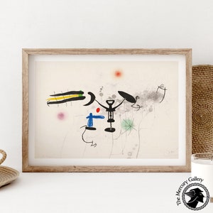 Joan Miro Poster, The Troubadour - 1976, Miro Painting, Exhibition Poster, Art Gallery Poster, Wall Art Decor, Home Decor, Fine Reproduction
