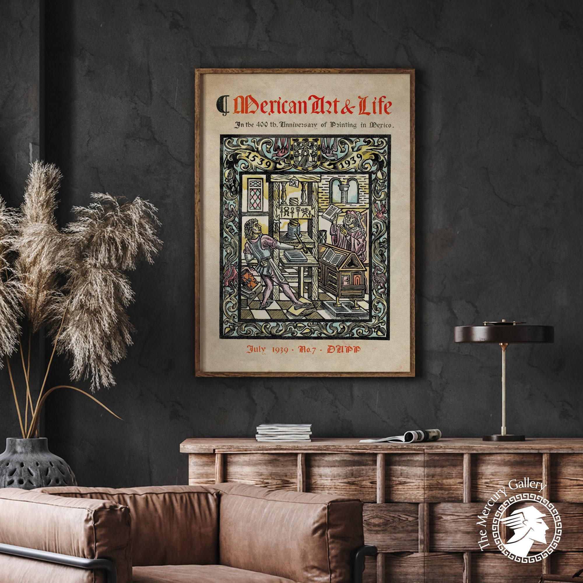 Mexican Art and Life Magazine Cover Print, July 1939, Vintage