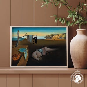 Dali Black Cat Art Print: Persistence of Memory Poster