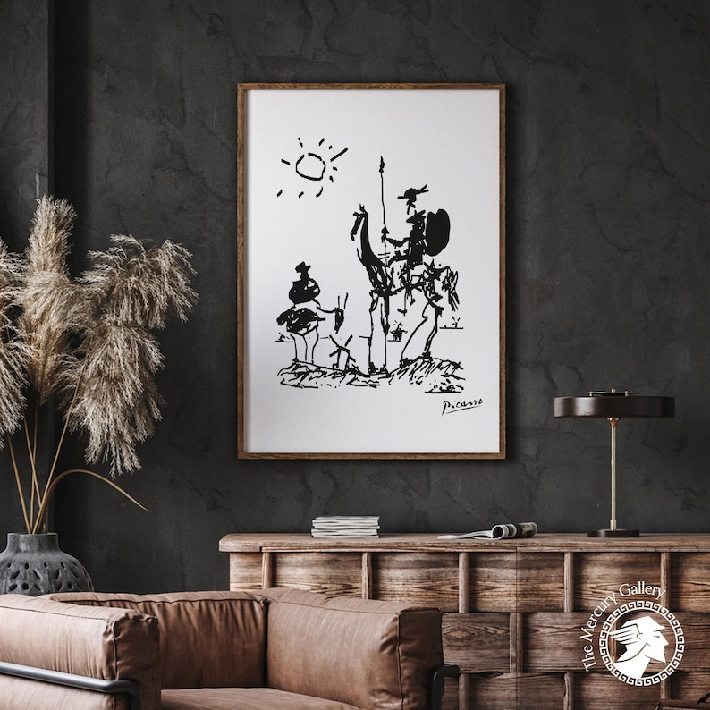 Pablo Picasso Premium Posters, Don Quixote 1955, Wall Art, Surrealism, Minimalist Poster, Ideal Gift, Vintage Art, Exhibition Poster image 7
