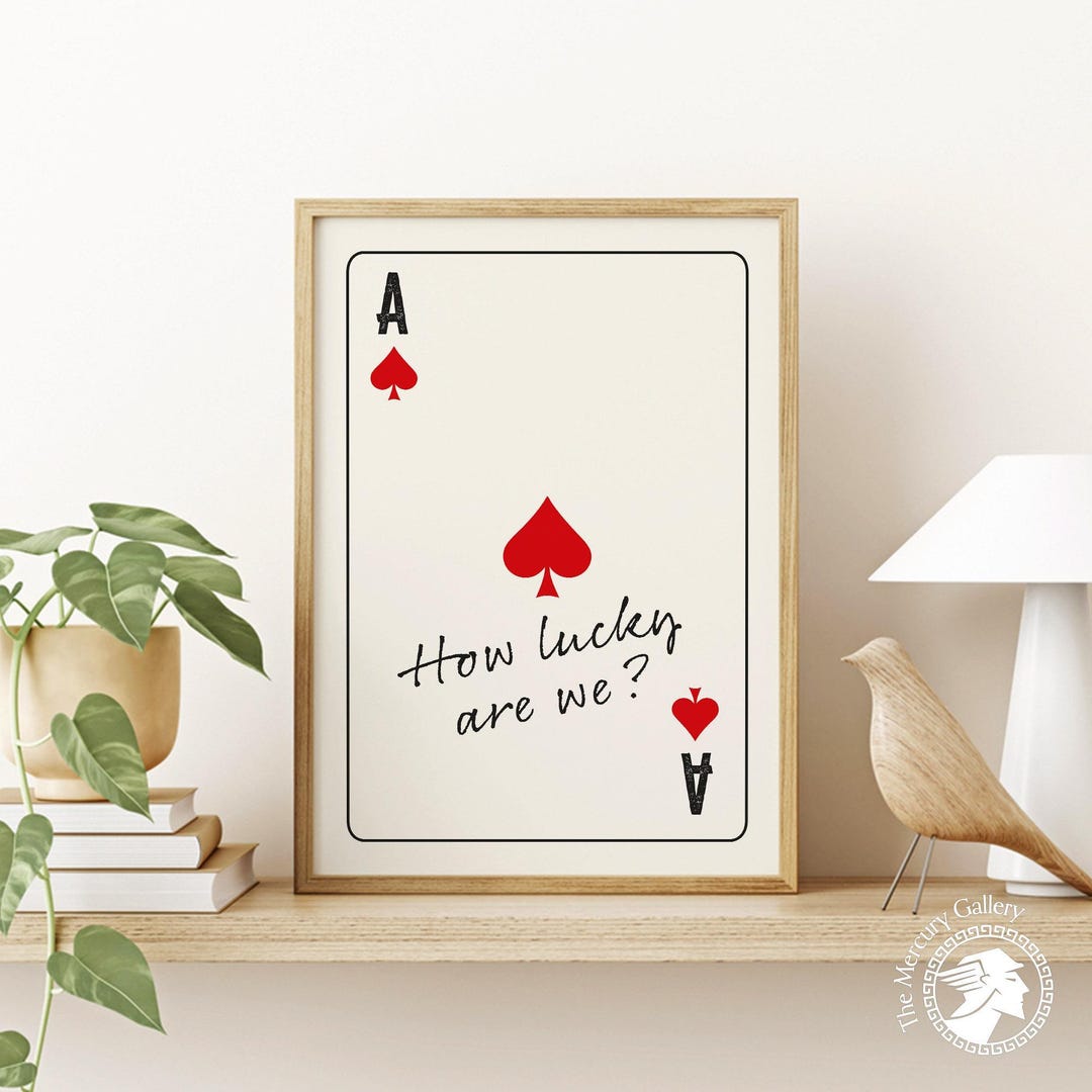 Playing Card Quote Poster: Modern Couples Wall Art, APC-01 - Etsy