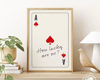 Playing Card Quote Poster: Modern Couples Wall Art, APC-01 - Etsy