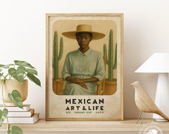 Vintage Mexican Art Poster: 1939 Magazine Cover, Latin Culture Print