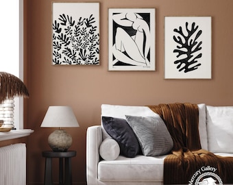 Henri Matisse Print Set: Black & White Gallery Wall Art