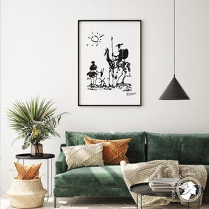 Pablo Picasso Premium Posters, Don Quixote 1955, Wall Art, Surrealism, Minimalist Poster, Ideal Gift, Vintage Art, Exhibition Poster image 4