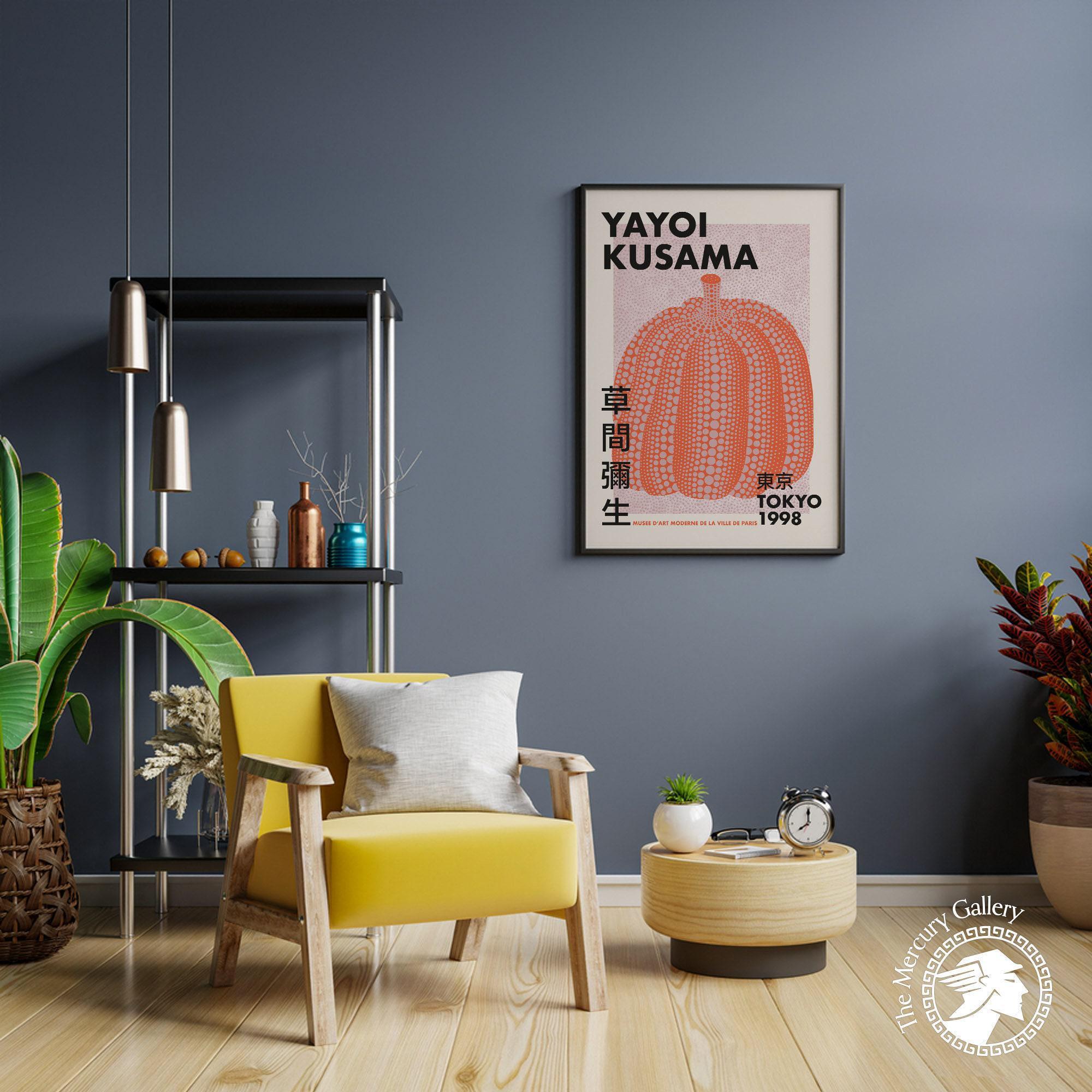 Yayoi Kusama Orange Pumpkin Poster – Tokyo 1998 Exhibition Art