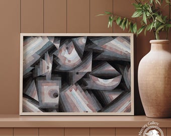 Paul Klee Exhibition Poster, Crystal Gradation 1921, Gallery Abstract Art, Cubism, Home Wall Decor