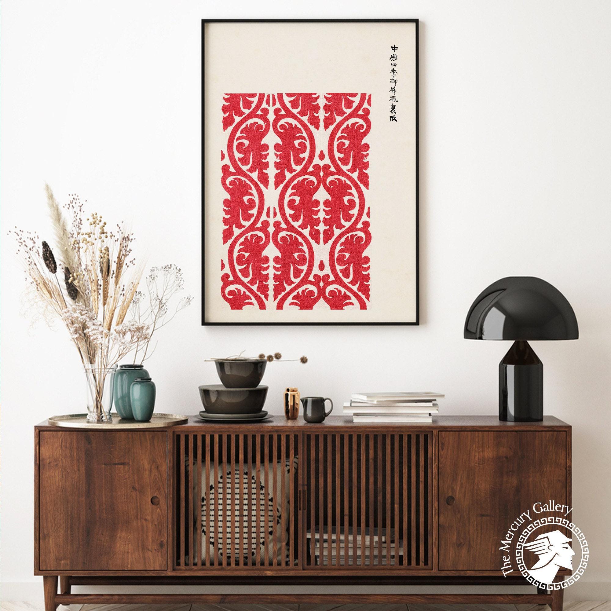 Taguchi Tomoki Poster, Japanese Vintage Art, Red Print, Japanese