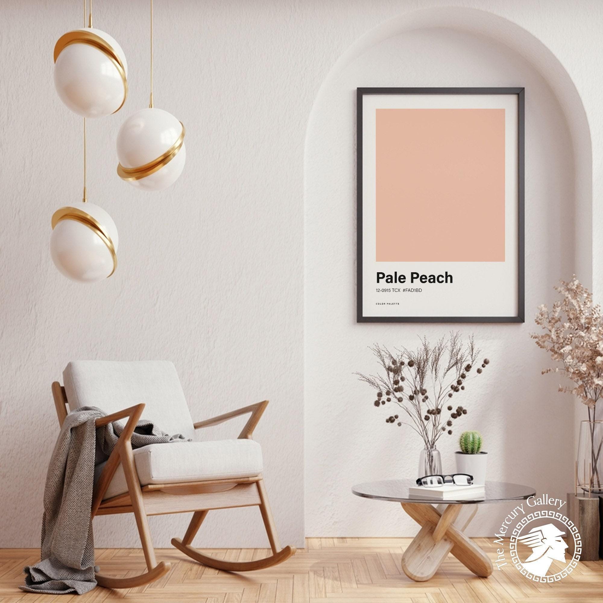 Pale Peach Color Poster Print, Great Color Scheme, Minimalistic