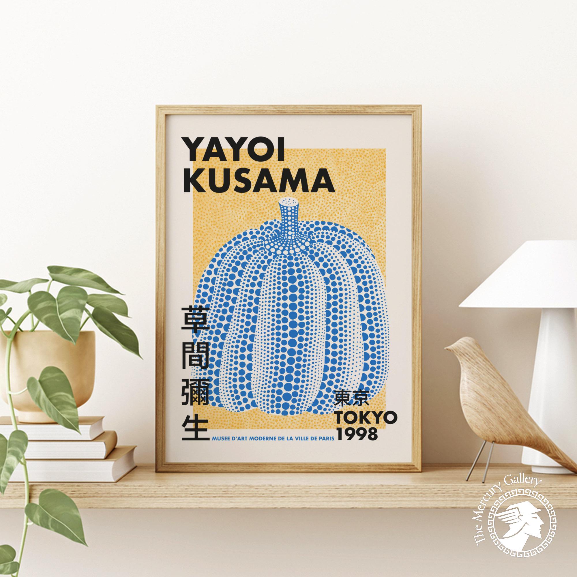 Yayoi Kusama Blue Pumpkin Poster – Tokyo 1998 Exhibition Art Print