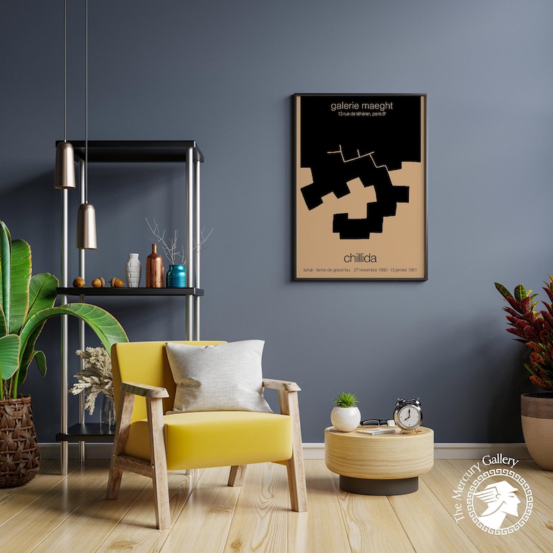 Chillida Galerie Maeght Exhibition Poster: Abstract Minimalist Art Print image 6