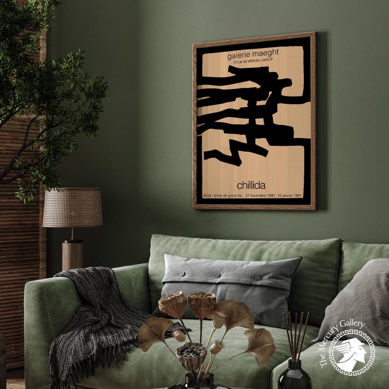 Chillida - Galerie Maeght Exhibition Poster: Abstract Modern Art Print image 8