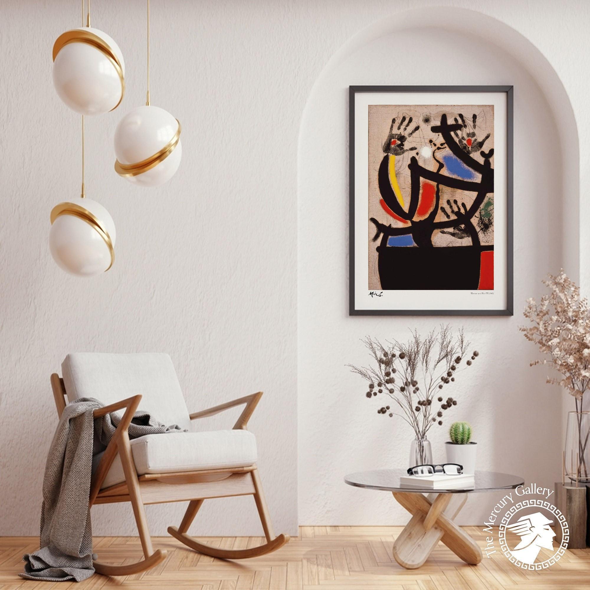 Joan Miró Woman and Bird IV Lithograph Exhibition Poster - Etsy