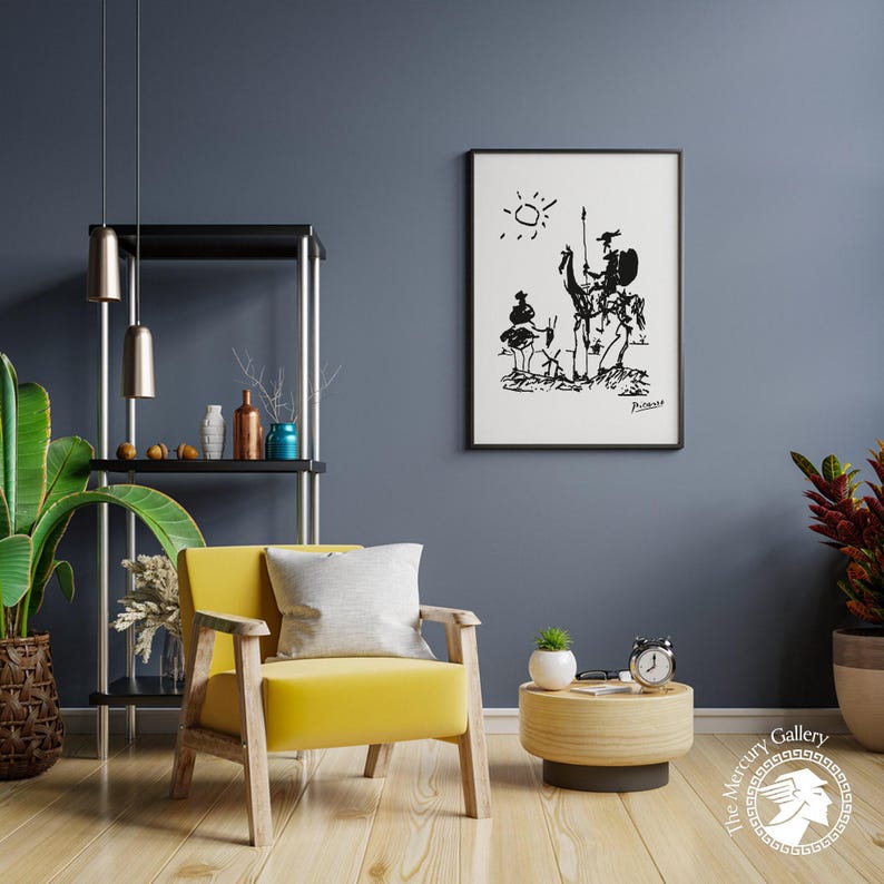 Pablo Picasso Premium Posters, Don Quixote 1955, Wall Art, Surrealism, Minimalist Poster, Ideal Gift, Vintage Art, Exhibition Poster image 9
