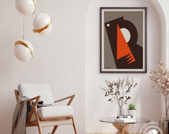 Bauhaus Exhibition Poster, Ausstellung Weimar, Vintage Print