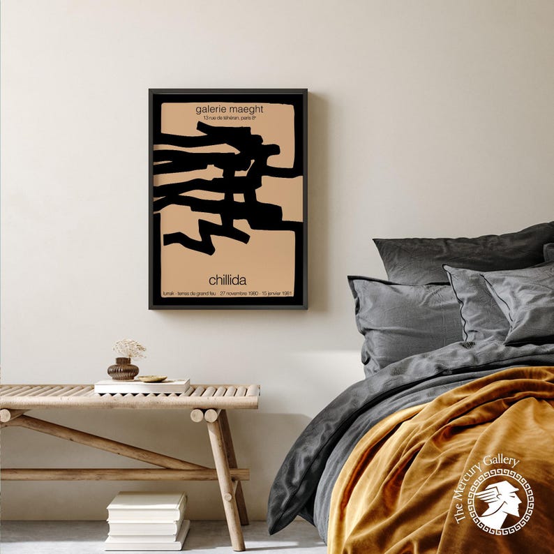 Chillida - Galerie Maeght Exhibition Poster: Abstract Modern Art Print image 4