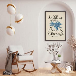 Georges Braque Exhibition Poster, La Liberte Print, Wall Art Decor
