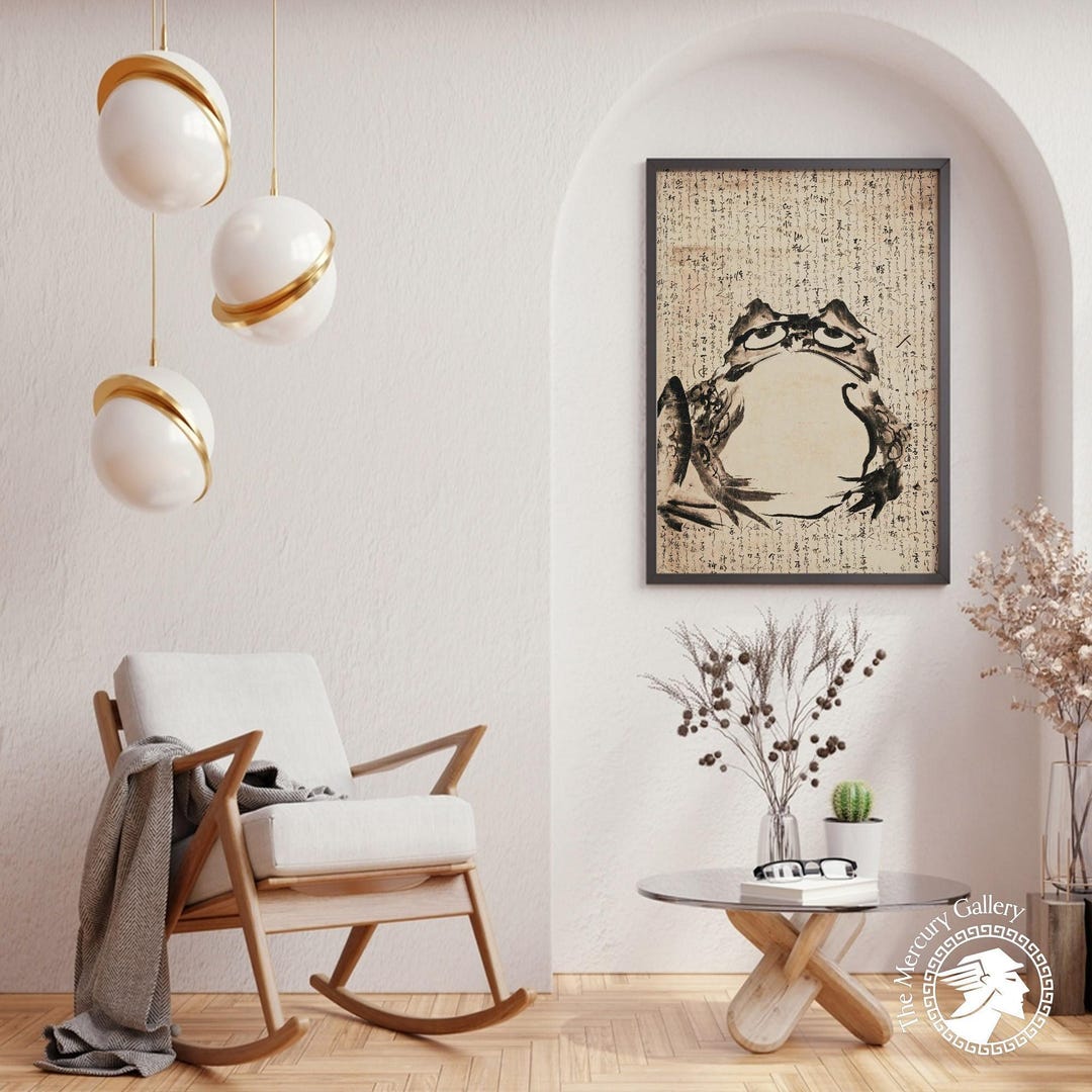 Japanese Frog and Mouse Print, Getsuju Japan Poster - Etsy