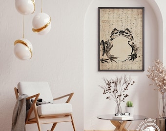 Japanischer Frosch und Maus Druck, Getsuju Japan Poster
