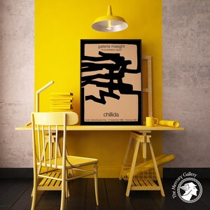 Chillida - Galerie Maeght Exhibition Poster: Abstract Modern Art Print image 3