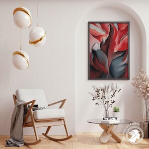 Georgia O’Keeffe Art Poster, The Red Maple, Lake George Print