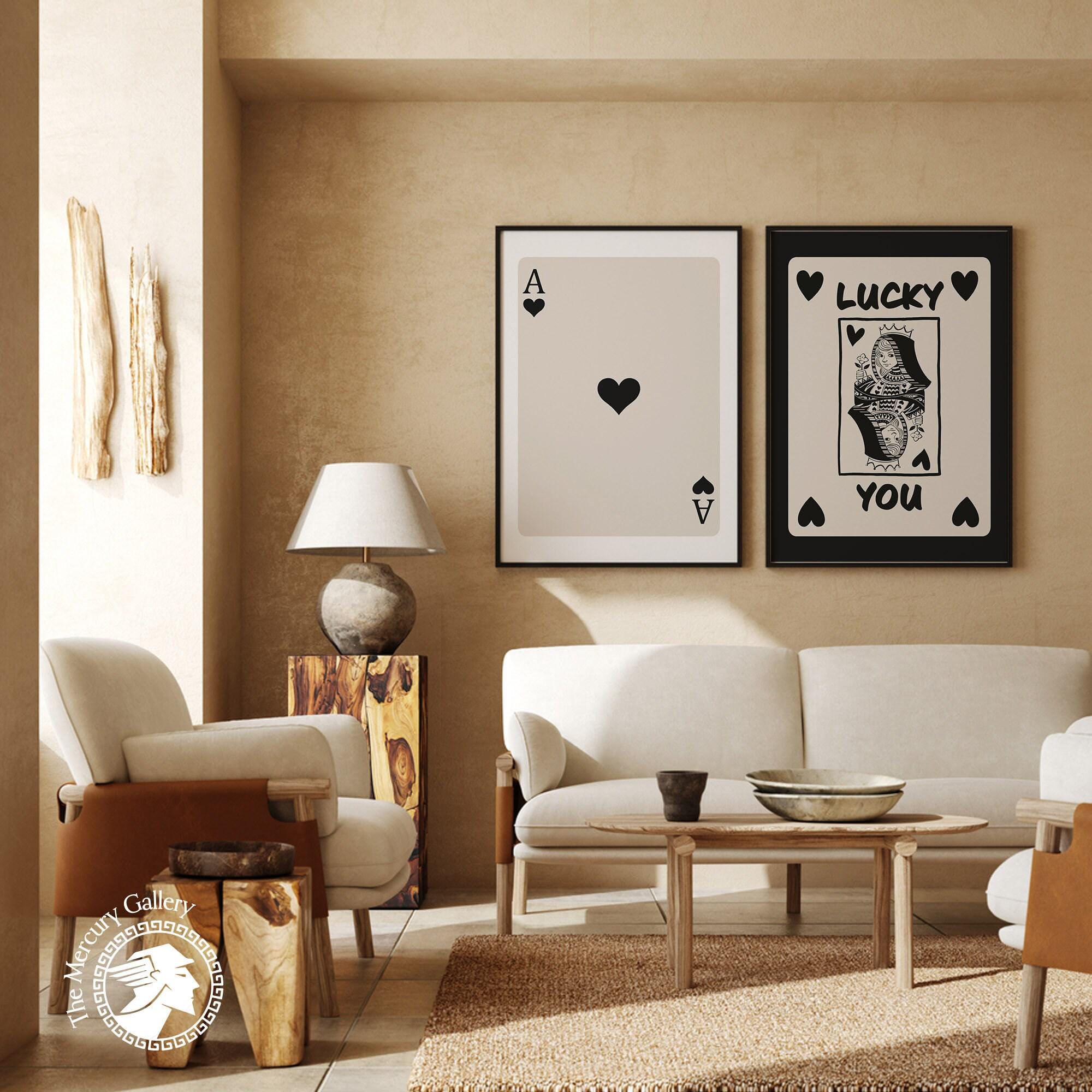 Ace Card Print Set, Retro Trendy Wall Art - Etsy