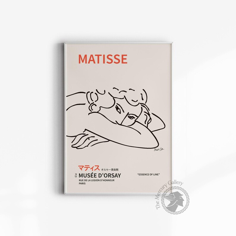 Impresión de Matisse "Mujer dormida", póster de arte francés imagen 5