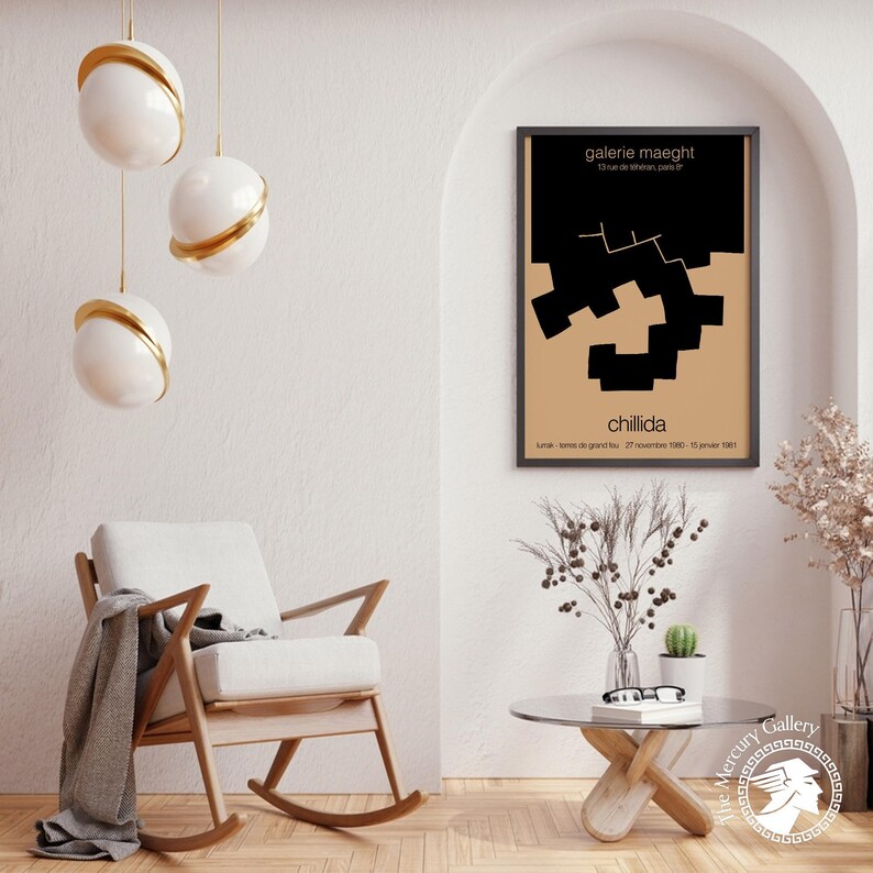 Chillida Galerie Maeght Exhibition Poster: Abstract Minimalist Art Print image 7