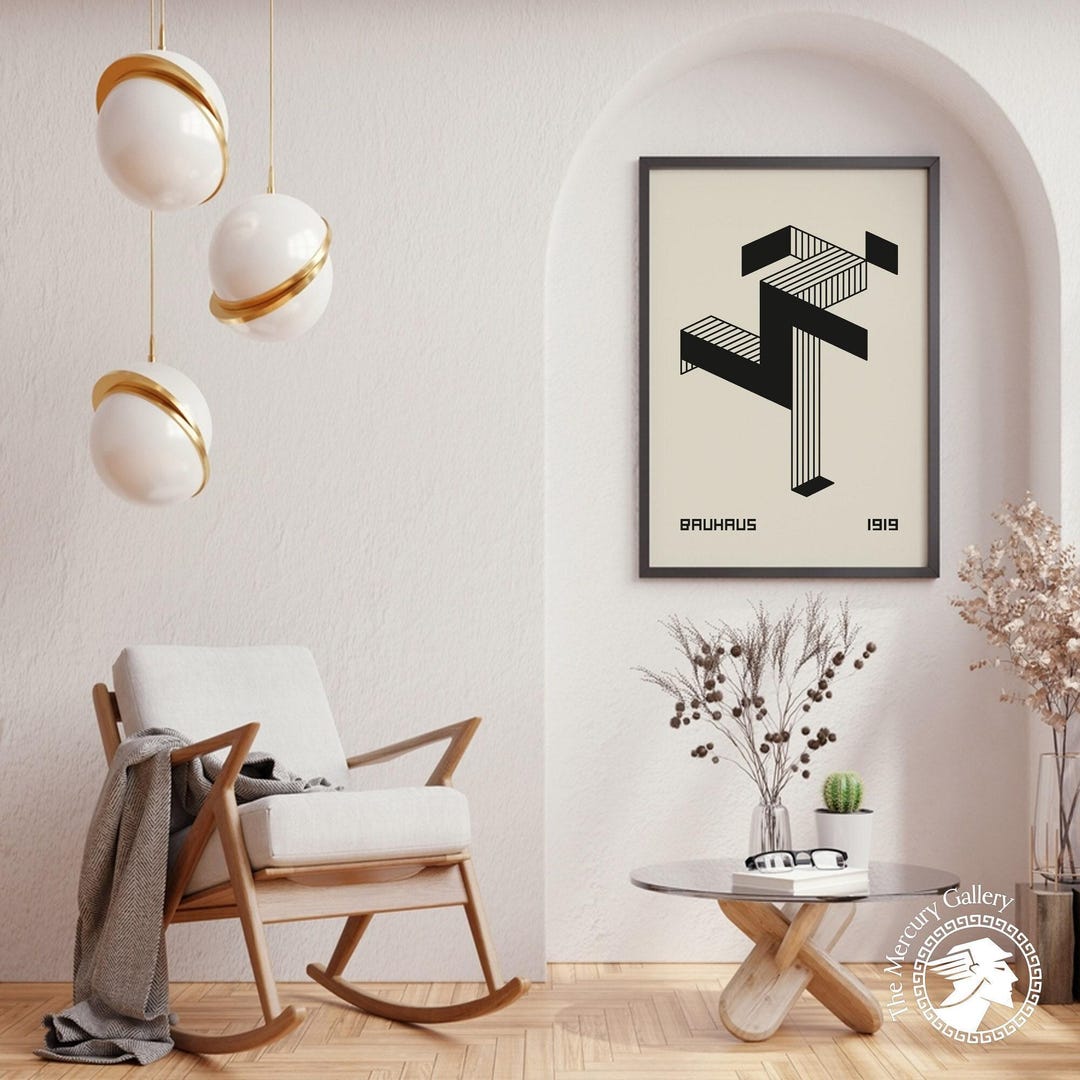Bauhaus Running Man, Black Art Decor, Black Runnig Man