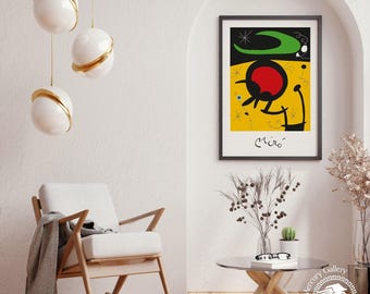 Joan Miró Exhibition Poster, Galerie Berggruen Paris, Wall Art