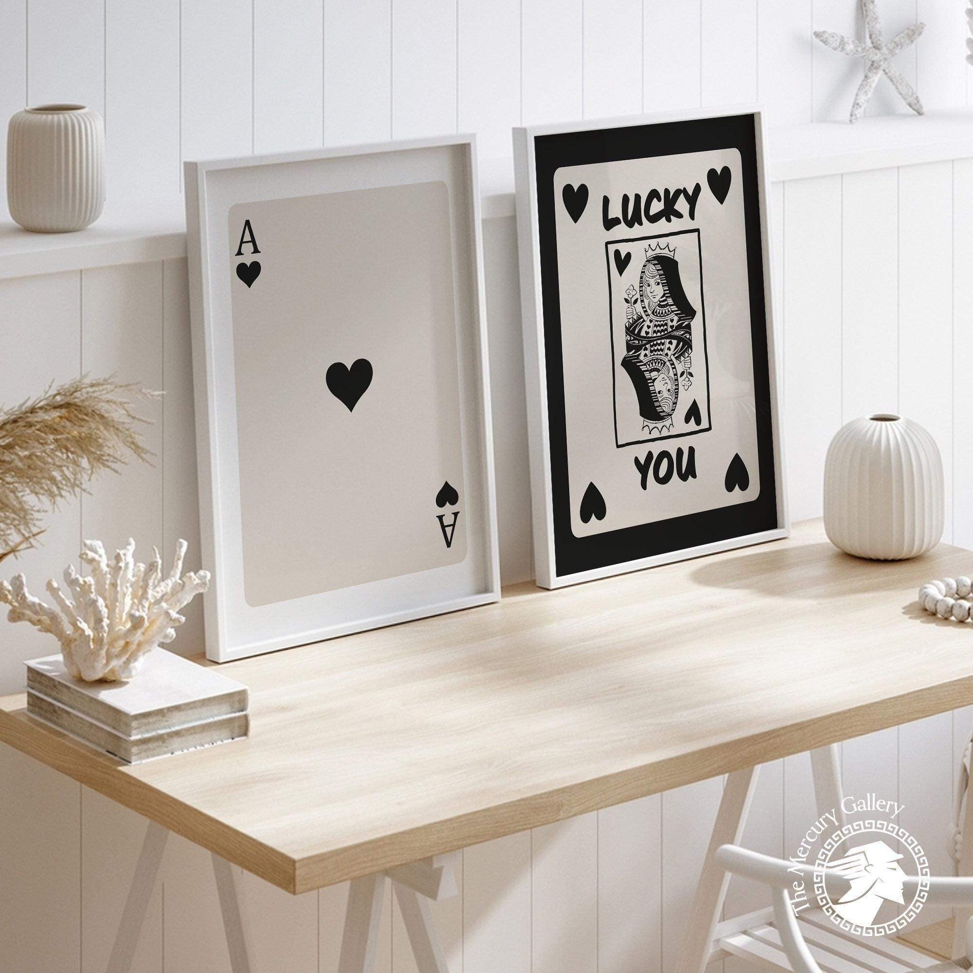 Ace Card Print Set, Retro Trendy Wall Art - Etsy
