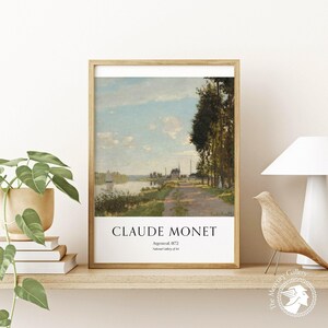 Affiche vintage Claude Monet, Argenteuil-1872, galerie murale, art mural, salon, cadeau vintage, décoration d&#39;intérieur, gros caractères