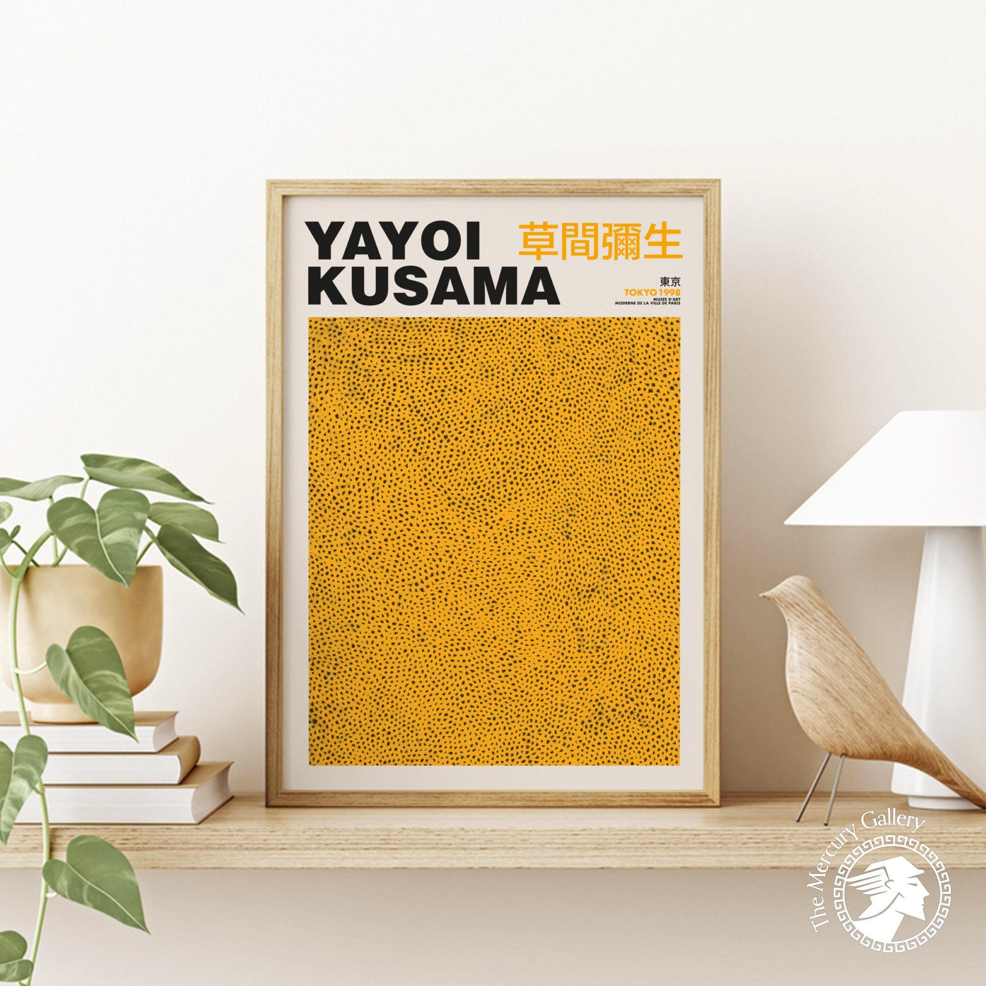 Yayoi Kusama Tokyo 1998 Yellow Exhibition Poster – Museum Style