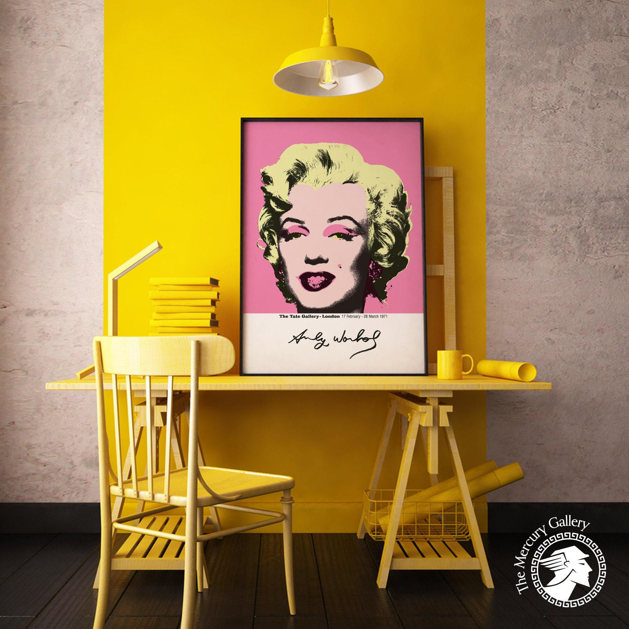 Andy Warhol Marilyn Monroe Print, Pop Art Exhibition Poster - Etsy