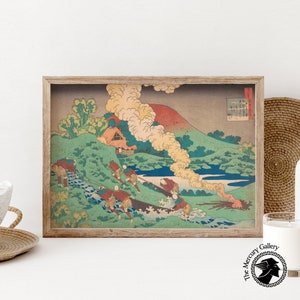 Hokusai Print, Japan Wall Art, Japanese Landscape, Ukiyo-e Art Japanese Posters, Woodblock Print, Japanese Decor