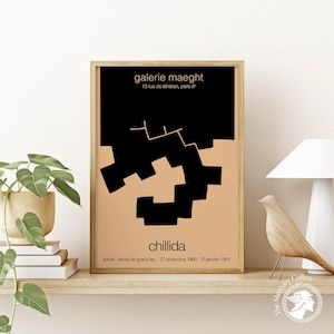 Chillida Galerie Maeght Exhibition Poster: Abstract Minimalist Art Print image 1