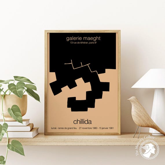 Chillida Galerie Maeght Exhibition Poster: Abstract Minimalist Art Print