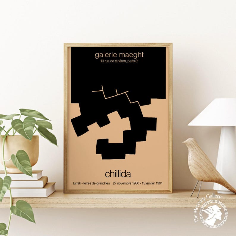 Chillida Galerie Maeght Exhibition Poster: Abstract Minimalist Art Print image 1