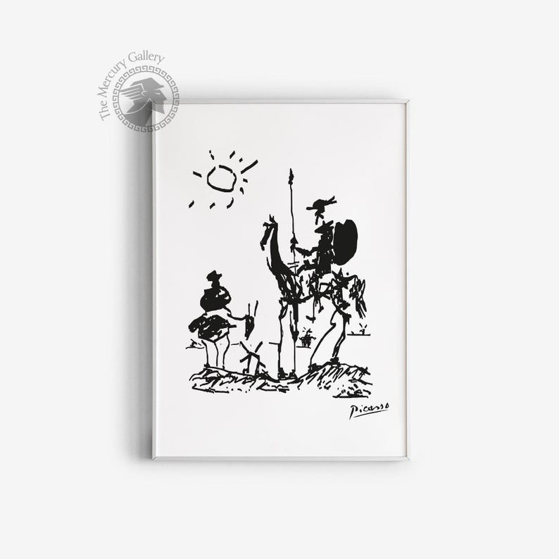 Pablo Picasso Premium Posters, Don Quixote 1955, Wall Art, Surrealism, Minimalist Poster, Ideal Gift, Vintage Art, Exhibition Poster image 5