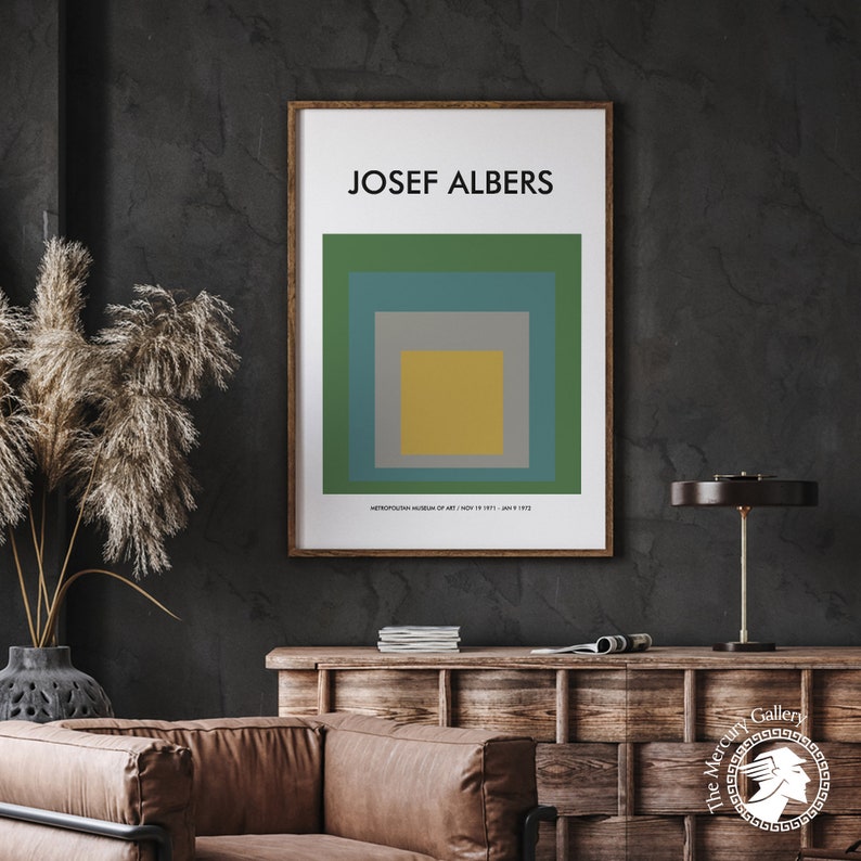 Albers Wall Art, Homage to the Square Series, Aesthetic Poster, Geometric Art, Abstract Poster, Minimalistic Art, Wall Art, Ideal Gift image 7