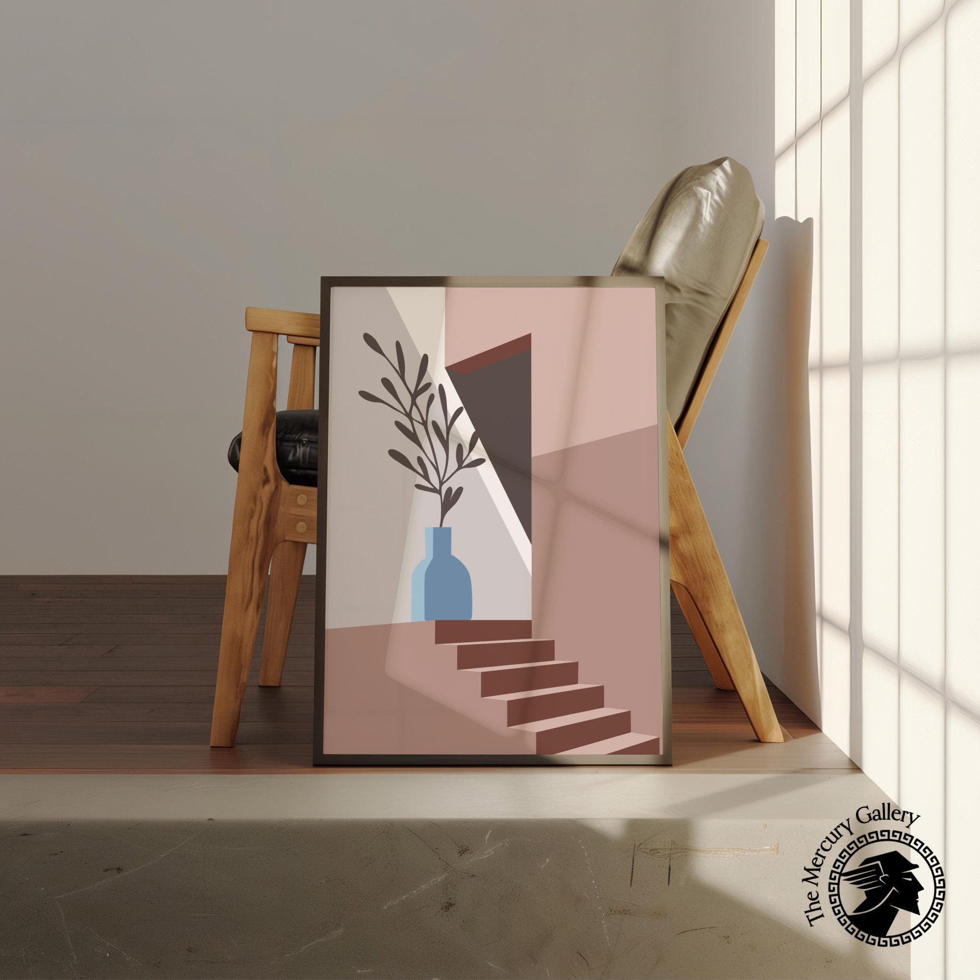 Minimalist Terracotta Interior Poster Modern Geometric Wall Art - Etsy