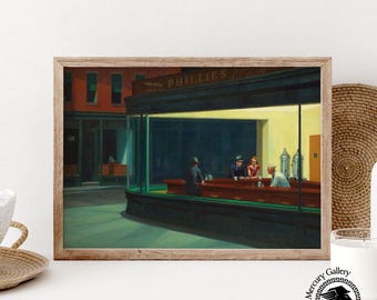 Edward Hopper Nighthawks Print: Modern American Realism Poster