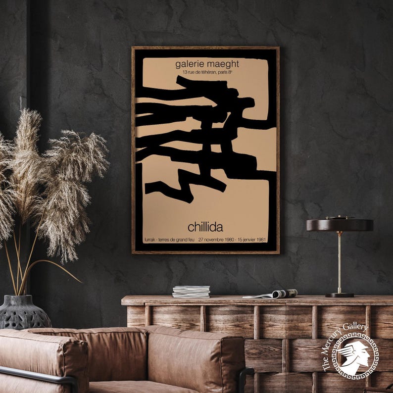Chillida - Galerie Maeght Exhibition Poster: Abstract Modern Art Print image 5