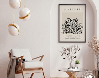 Henri Matisse La Gerbe Exhibition Poster, Vintage Minimalist Art