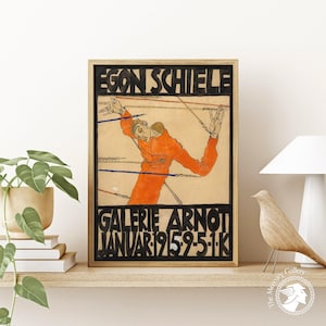 Egon Schiele Exhibition Poster: Vintage Expressionist Wall Art