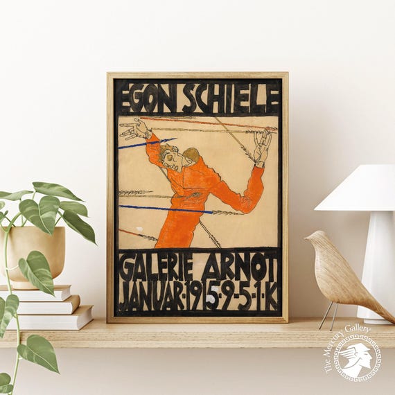 Egon Schiele ポスター Egon Schiele Exhibition Poster: Vintage Expressionist Wall Art - Etsy