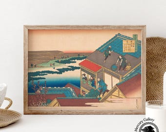 Hokusai Print, Japanese Woodblock Art, Ukiyo-e Wall Decor