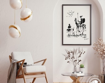 Pablo Picasso Premiumposters, Don Quijote 1955, Väggkonst, Surrealism, Minimalistisk Poster, Idealisk Gåva, Vintagekonst, Utställningsaffisch