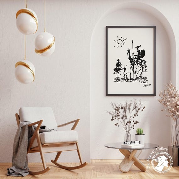 Pablo Picasso Premium Posters, Don Quixote 1955, Wall Art, Surrealism, Minimalist Poster, Ideal Gift, Vintage Art, Exhibition Poster